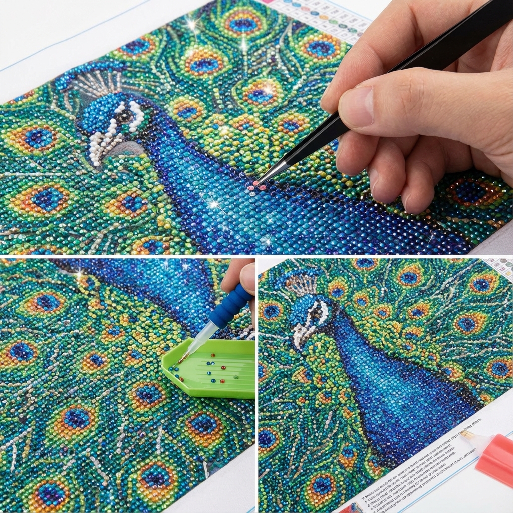 钻石画手工作品