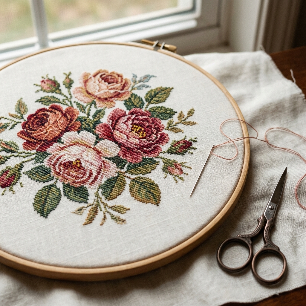 十字绣手工作品